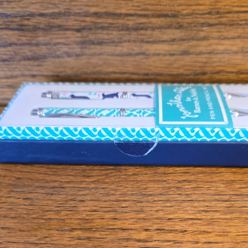 Jonathan Adler Turquoise and White Writing Set